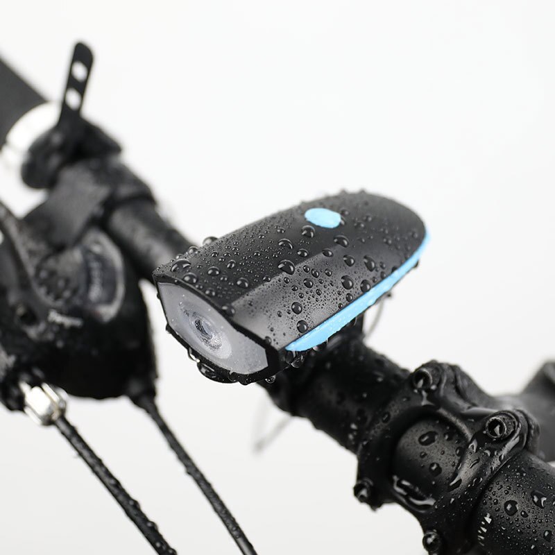Luz de bicicleta con bocina de carga, faro electrónico para bicicleta de montaña, campana para conducción al aire libre, accesorios para Faro de bicicleta