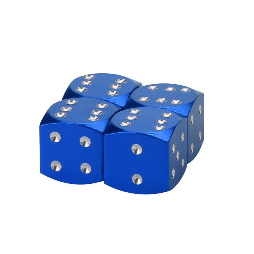 4Pcs Dice Dust Valve Caps Car Motorcycles Electric Cars 80's Novelty Fun Retro Shippping