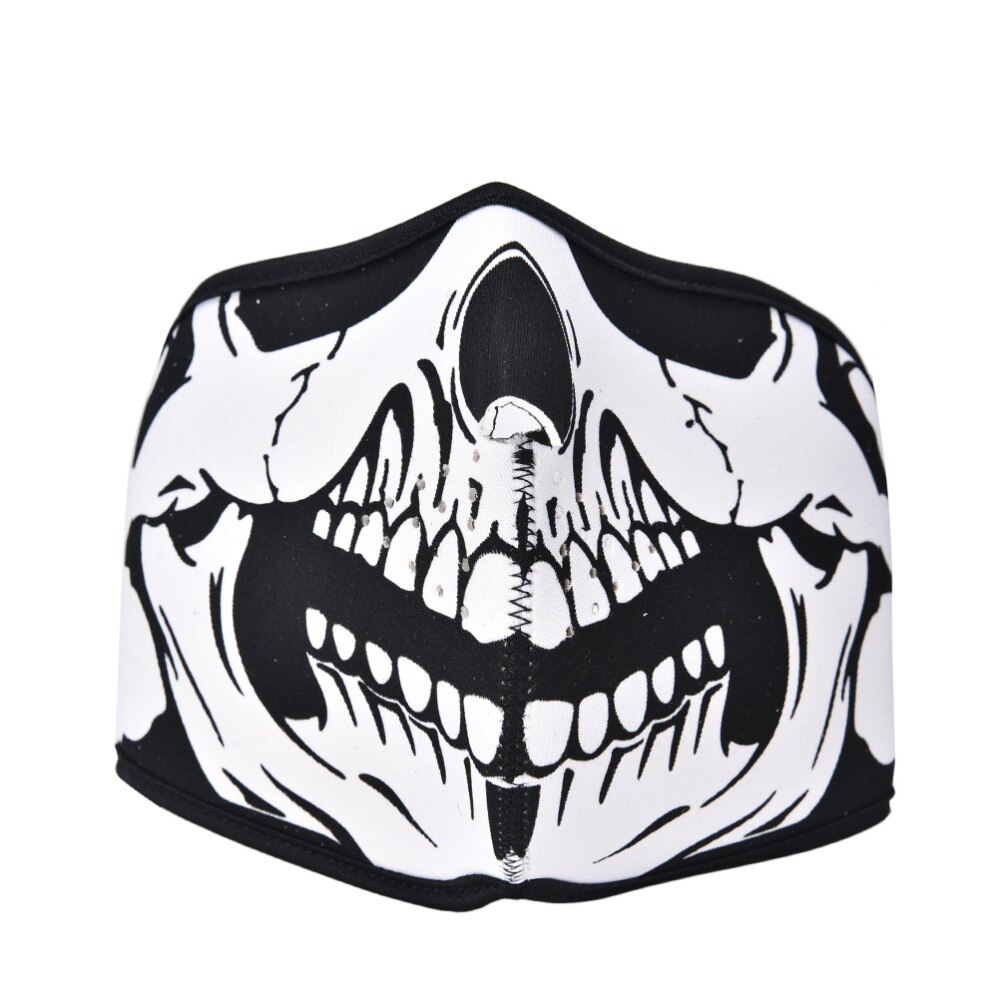 Motorrad Neopren Maske Vampir Zähne, Biker Mask vampire teeth, mit Staubfilter, Mundschutz