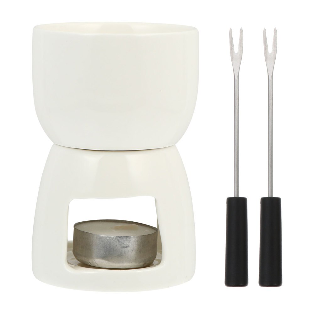 KitchenCraft 3-in-1 Fondue-set voor chocolade, vlees en kaas, 6 personen