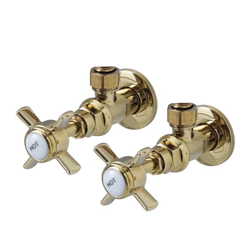 Bathroom Angle Filling Valve Faucets Gold Chrome Kitchen Cold Mixer Tap Accessories Standard G1/2 Threaded Europe Style