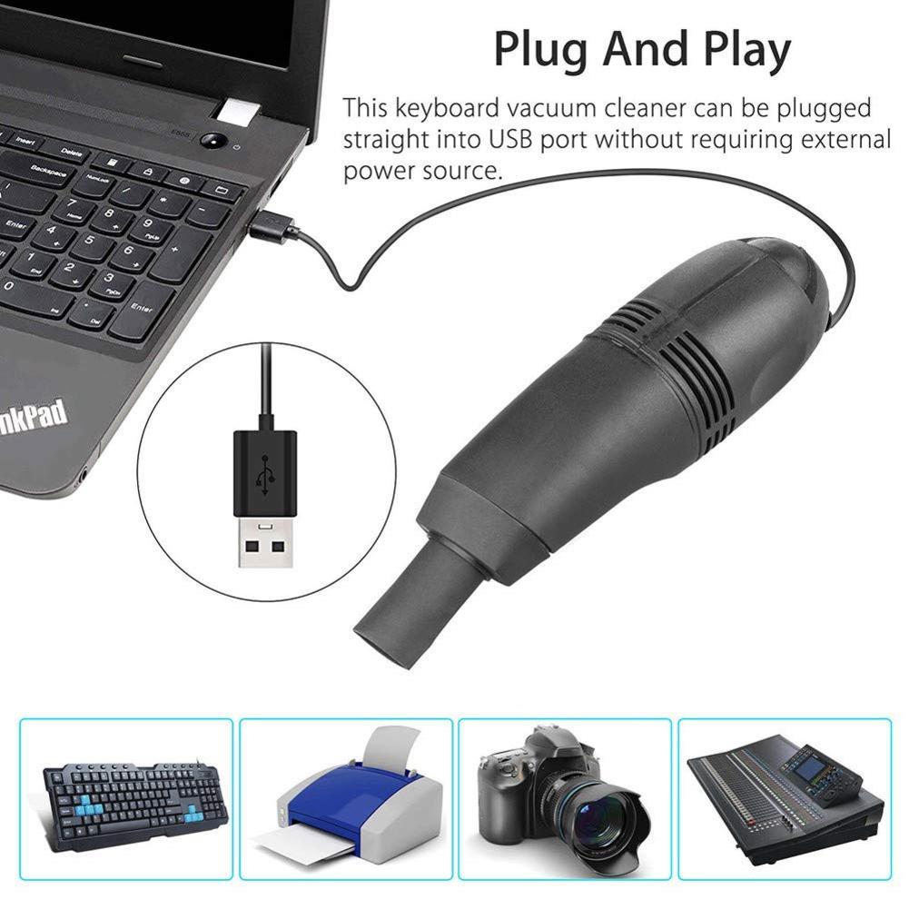 Computer Keyboard Vacuum USB Cleaner Vacuum Cleaner Mini Cleaner Clean Computer Laptop Brush Dust Cleaning Kit