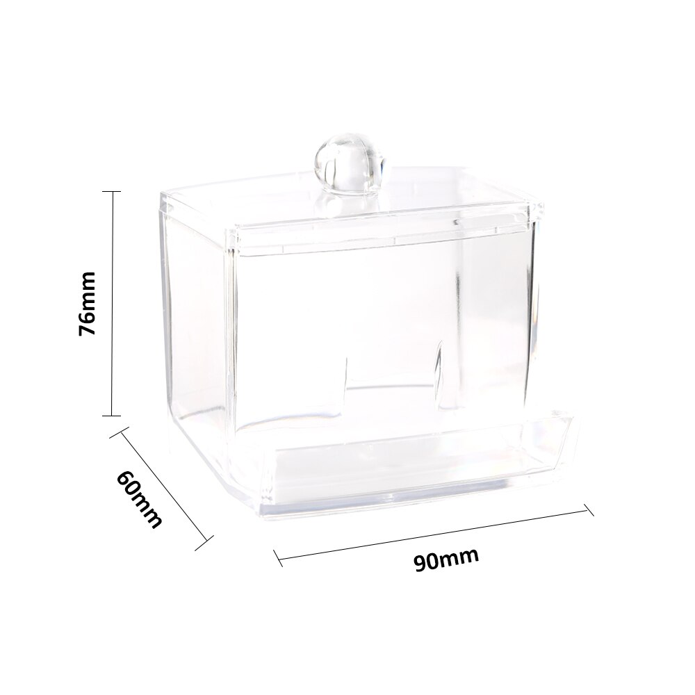 Acrylic Cotton Swabs Stick Organizer Transparent Makeup Case Cosmetic Cotton Pad Container Jewelry Storage Box Holder Candy Jars: H19926