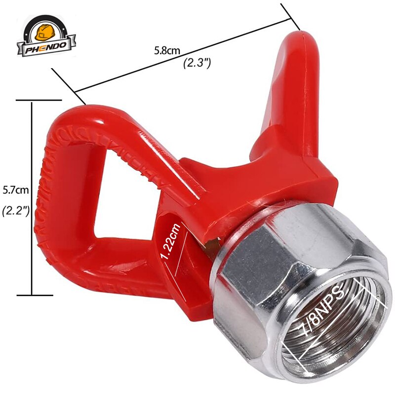 Phendo Tradetip 3 Spray Tip Voor Airless Guns Precisie Sproeikop 109 111 113 209 211 213 215 Airless Nozzle houder Tip: 1pc nozzle guard