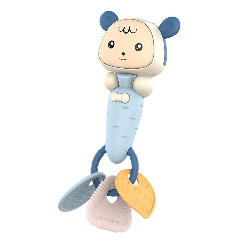 Baby Rammelaar Zachte Rubberen Hand Bell Cartoon Konijn Bijtring Schudden Jingle Game Early Educatioanl Speelgoed Voor Baby: Default Title