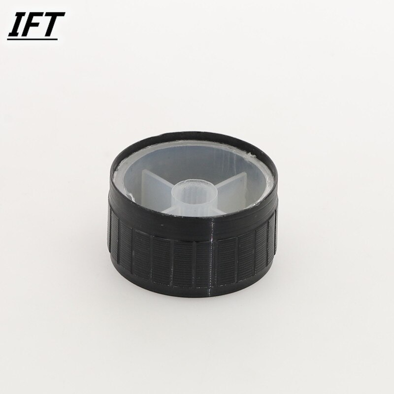 28mm x 16mm plast potentiometer kontrol volumen drejeknap hætte sort