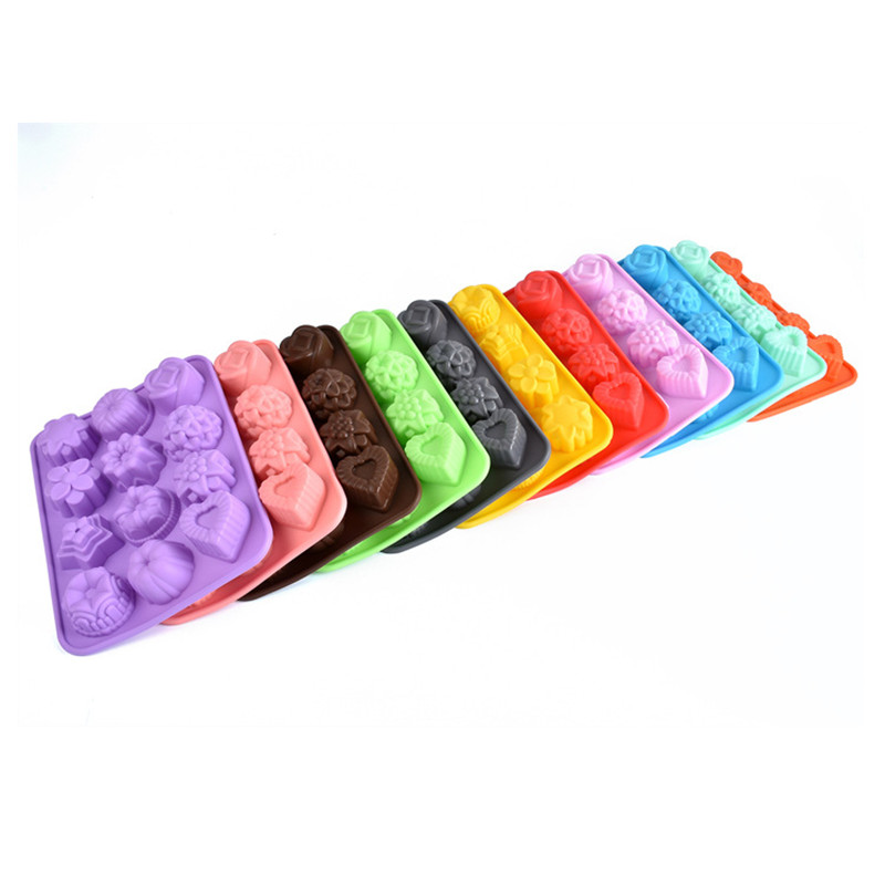 Freshware 12- hulrum mini fancy bundt kage silikone form og bageform