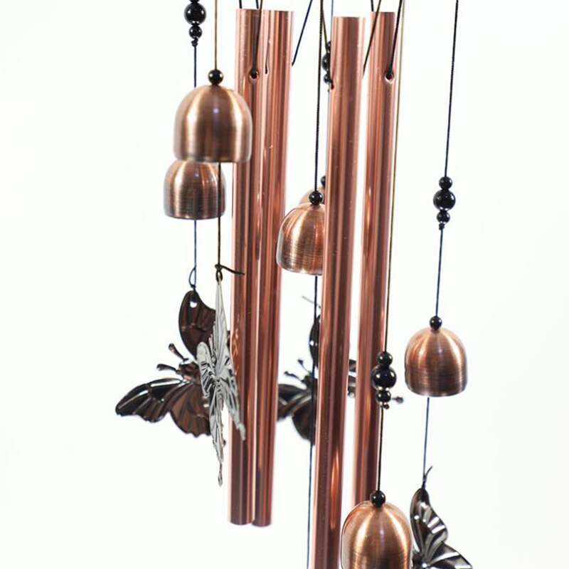 90Cm Outdoor Vlinder Windgong Yard Tuin Buizen Bells Metal Electroplated 4 Buis Wind Klokken Thuis Windchime Decoratie