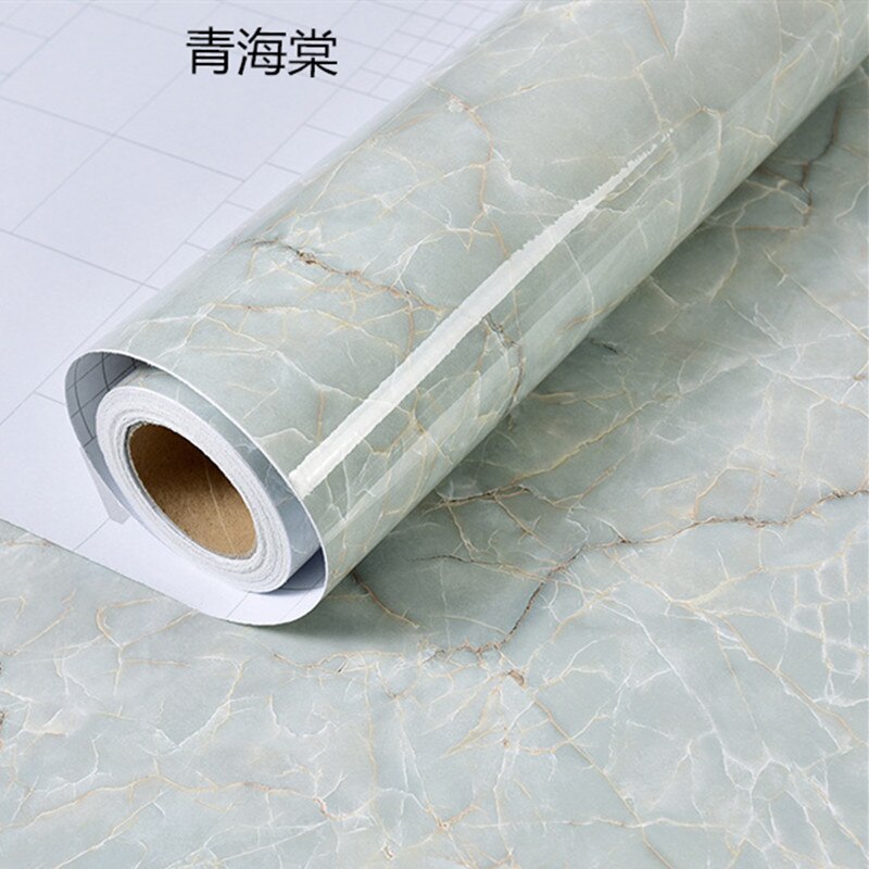 Marble Wall Sticker Waterproof PVC Self Adhesive Wallpaper Heat Resistant Kitchen Countertops Table Furniture Cupboard Wallpaper: 9433-K
