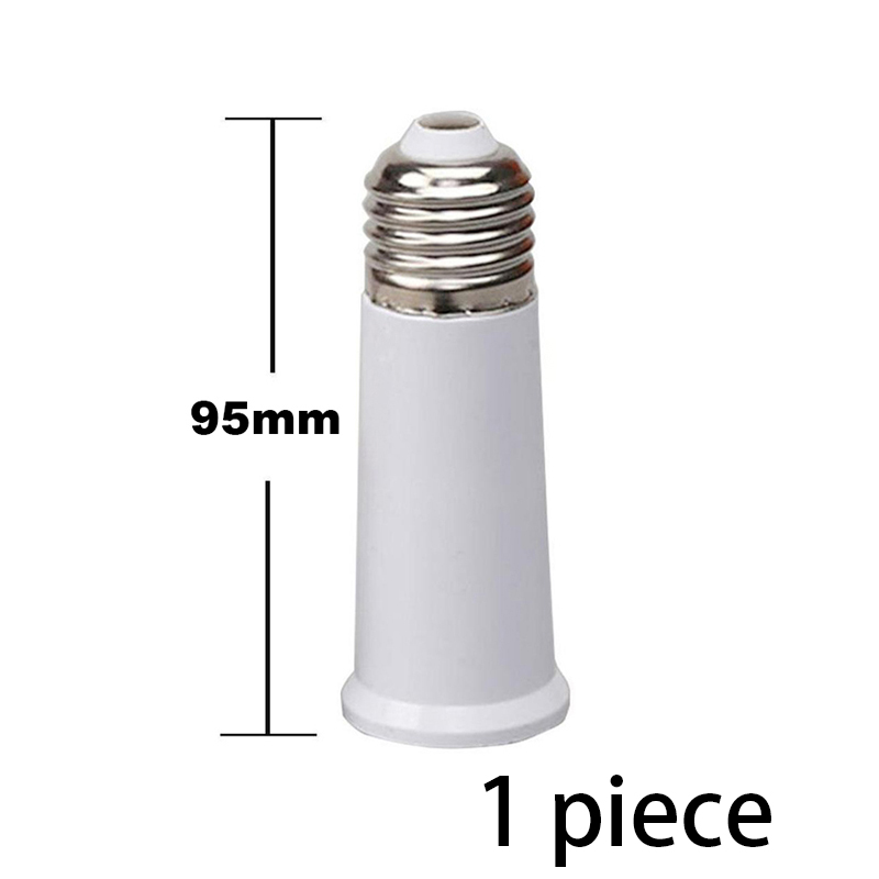 Lampadapter E27 naar E27 Extender LED-lampvoethouder Schroeffitting Verlenglichtconverter: Bruin