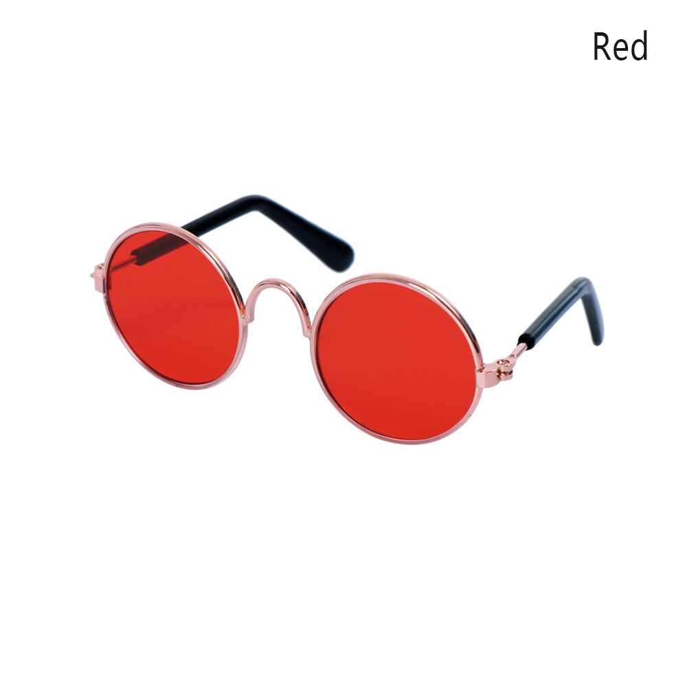 Veelkleurige huisdierzonnebrillen, coole brillen, foto's, rekwisieten, kattenbrillen, bescherming, kleine hond, kattenfoto's, rekwisieten: Rood