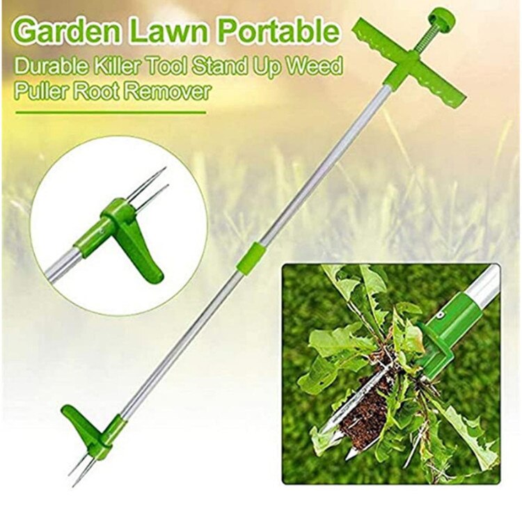 Standing Plant Root Remover Hand Tool Garden Outdoor Removal Stainless Steel Farmland Puller Dandelion Manual Digging Lawn Multi: Default Title