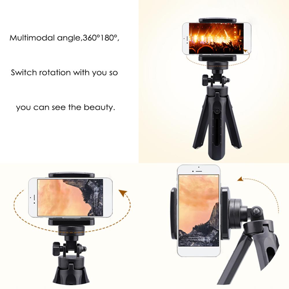Mini Telescopic Smartphone Video Tripod Stand Handle Grip Compact Selfie Stick Stabilizer Tripod for Phone Clip