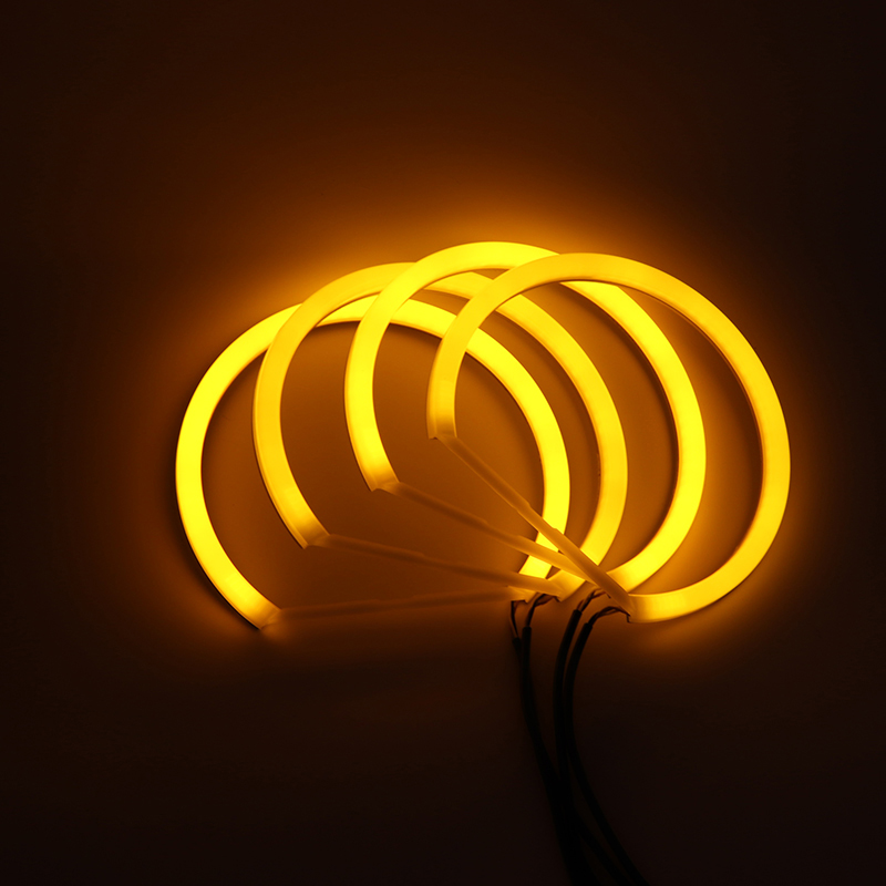 WHITE LED Headlight Halo Angel Demon Eyes Kit angel eyes light for BMW 3 series E46 sedan touring wagon coupe compact 1998-2005