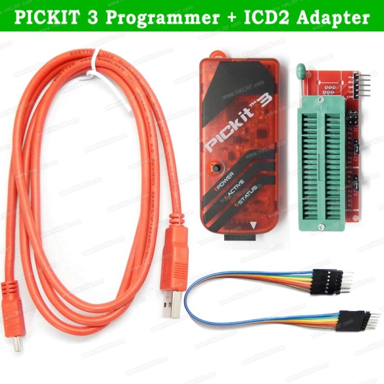 Pickit 3 programmerare + pic icd 2 pickit 2 pickit 3 programmeringsadapter universell programmeringssats: Pickit 3 med adapter