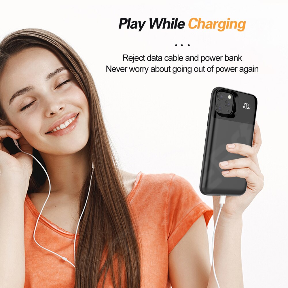 etui na baterie robić iPhone X XS XR XS MAX oddzielny wyświetlacz cyfrowy doprowadziło etui na Powerbank robić iPhone 11 zawodowiec MAX etui robić ładowania baterii