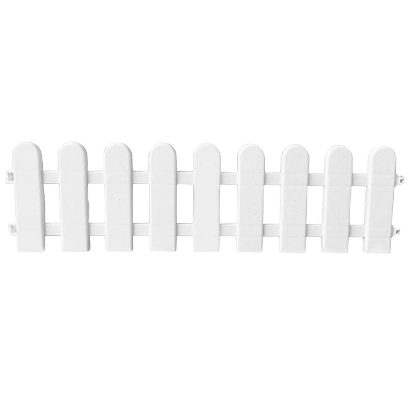 1Pc 50x13cm White Plastic Tree Fence Courtyard Indoor Garden Fence Kindergarten Flower Garden Vegetable White Decor: Default Title
