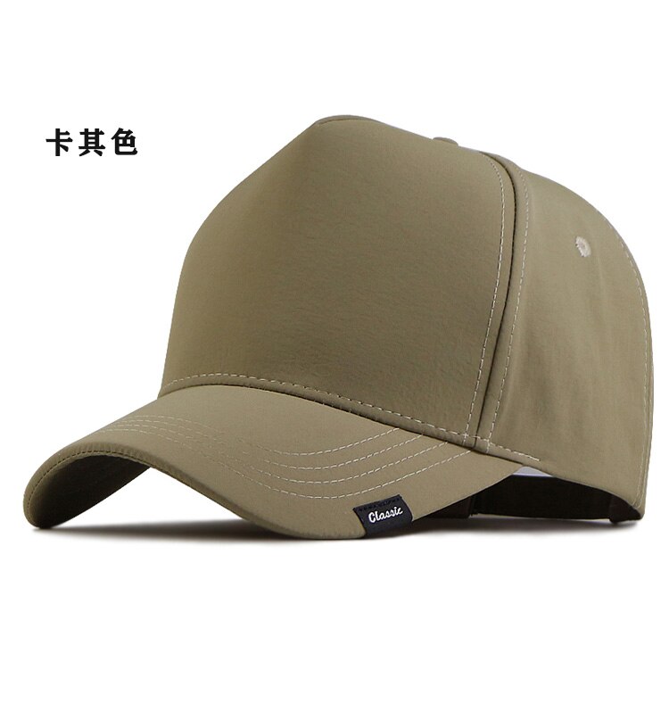 Gorra de béisbol de talla grande para hombre, gorro de béisbol con de hueso grande, secado rápido, 55-60cm, 61-68cm: Khaki / 61-68cm