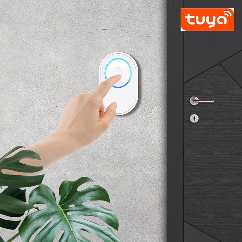 Wireless WiFi Tuya Smartlife APP Smart Doorbell With 58 chimes door ring