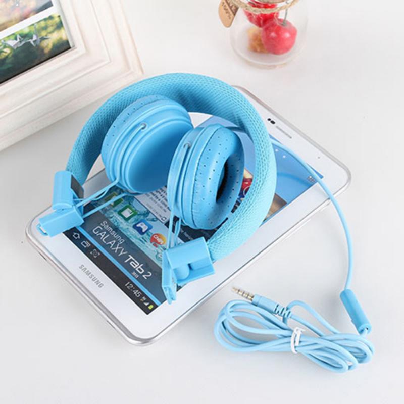 1pc Newest Stereo Bass Kids Headphones With Microphone Music Earphones Children Headsets Foldable Portable