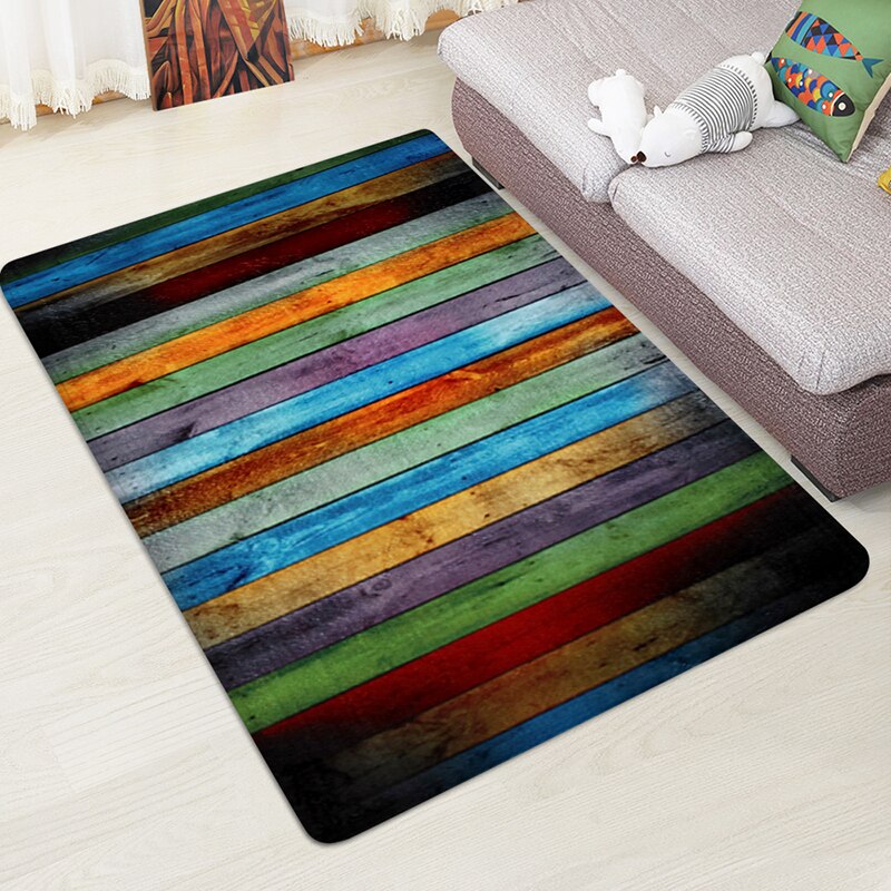 Wood Grain Printed Floor Mat Rug Carpet Carpet Shaggy Soft Doormat kitchen Carpet Mats Living Rooms Door Mats Entrance Decor