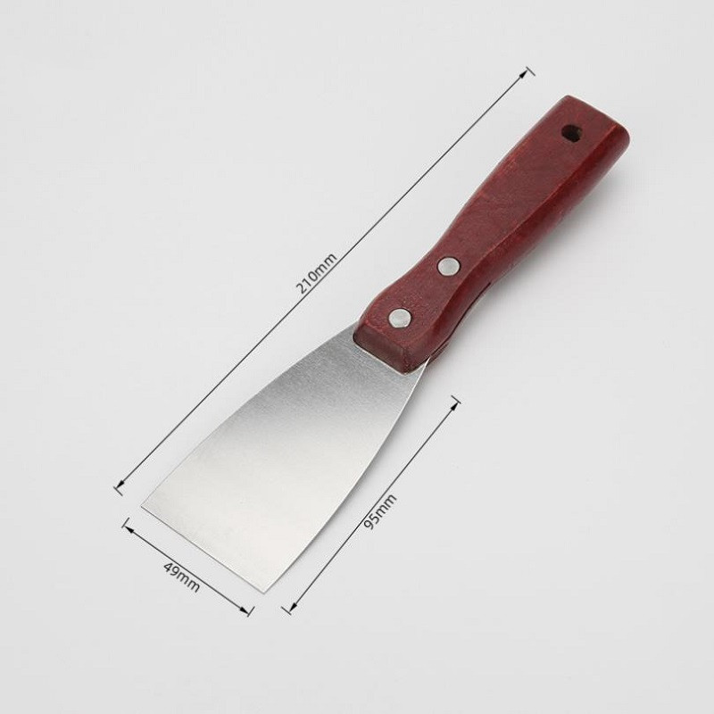 Scraper For Paint Removal Stainless Steel Scraper Putty Knives with Wooden Handle for Taping Paint Wall Floor Tile 4pcs