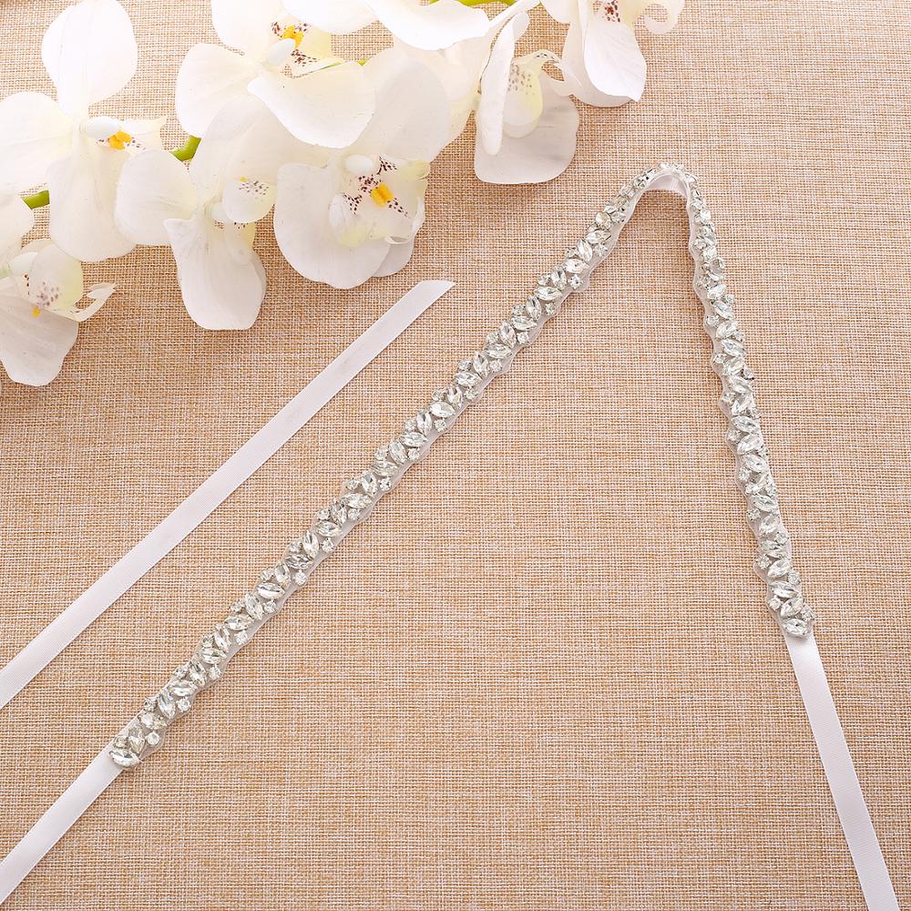 Strass ceinture éblouissante diamant ceinture de mariée argent cristal ceinture de mariage pour la décoration de mariage SD135S