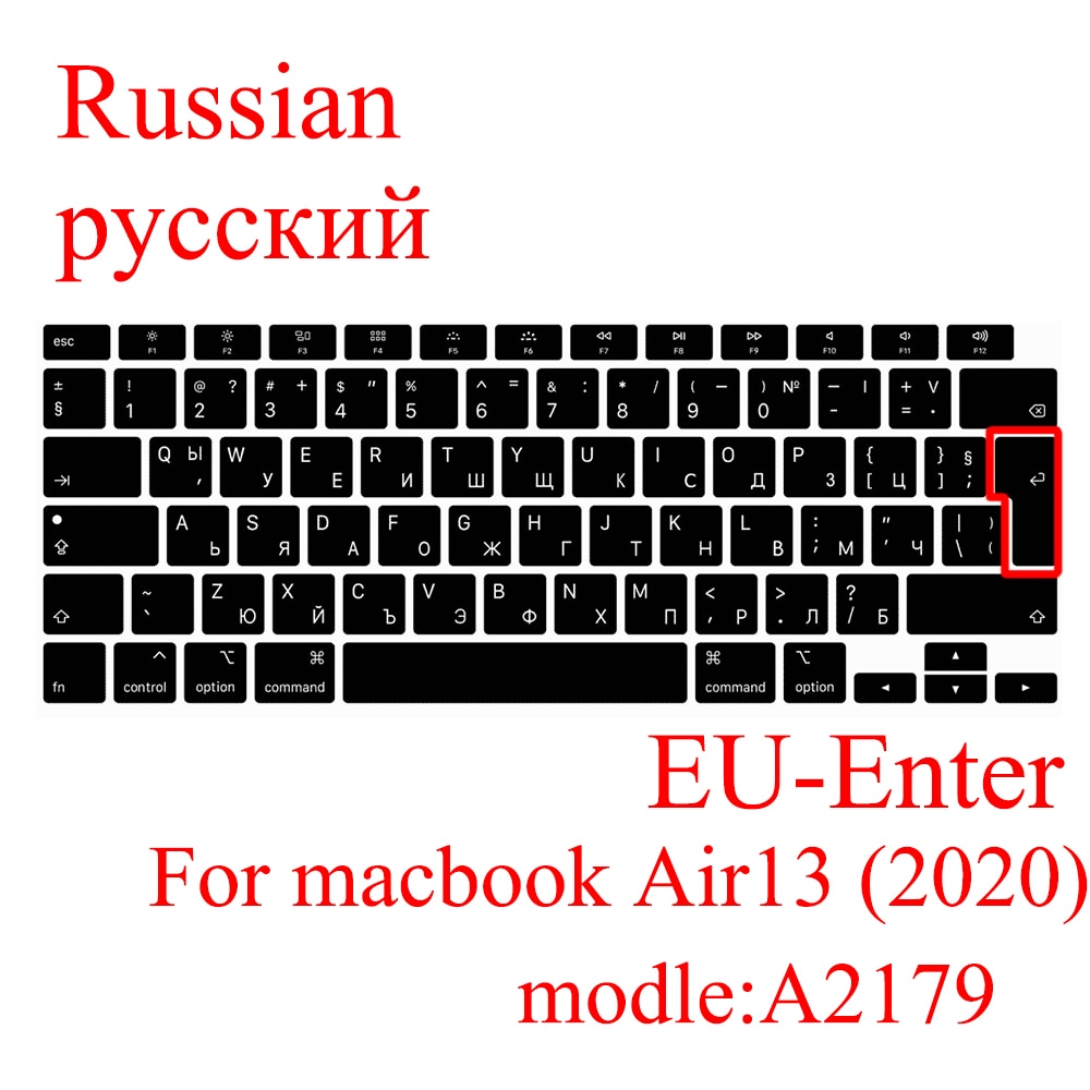 Laptop Keyboard cover For macbook Air 13 protective film Air13.3 A2179 silicone keyboard cover Russian Spanish Korea