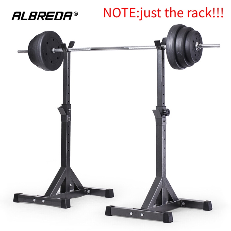 ALBREDA High Adjustable squat stand Barbell rack barbell squat body frame weight lifting barbell Rack fitness equipments