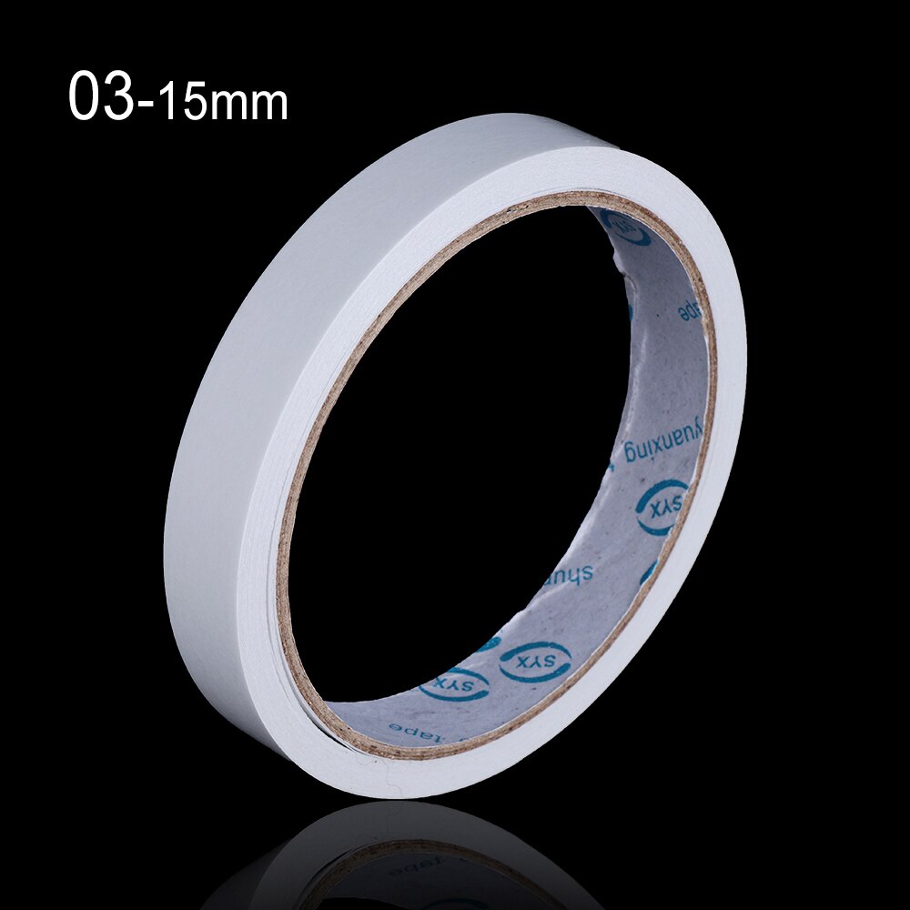 5Rolls/lot Seamless Double Faced Powerful Adhesive Tape Paper Double Sided Sticky Strip Mounting Fixing Pad Craft Supplies: 15MM