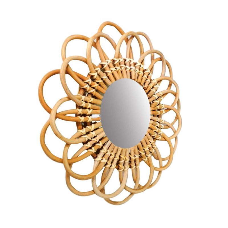 40cm Wall Mirror Rattan Space-Saving Beautiful Dec... – Vicedeal