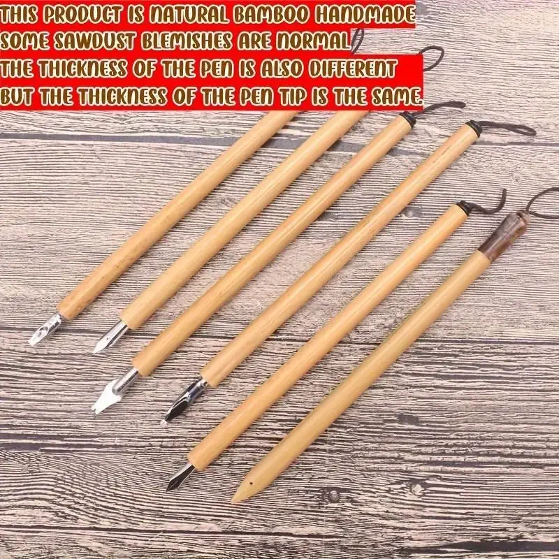 1set Natural Bamboo Pen Dip Pen For Calligraphy Lovers Practice Calligraphy Pen Various nibs Gothic Fonts
