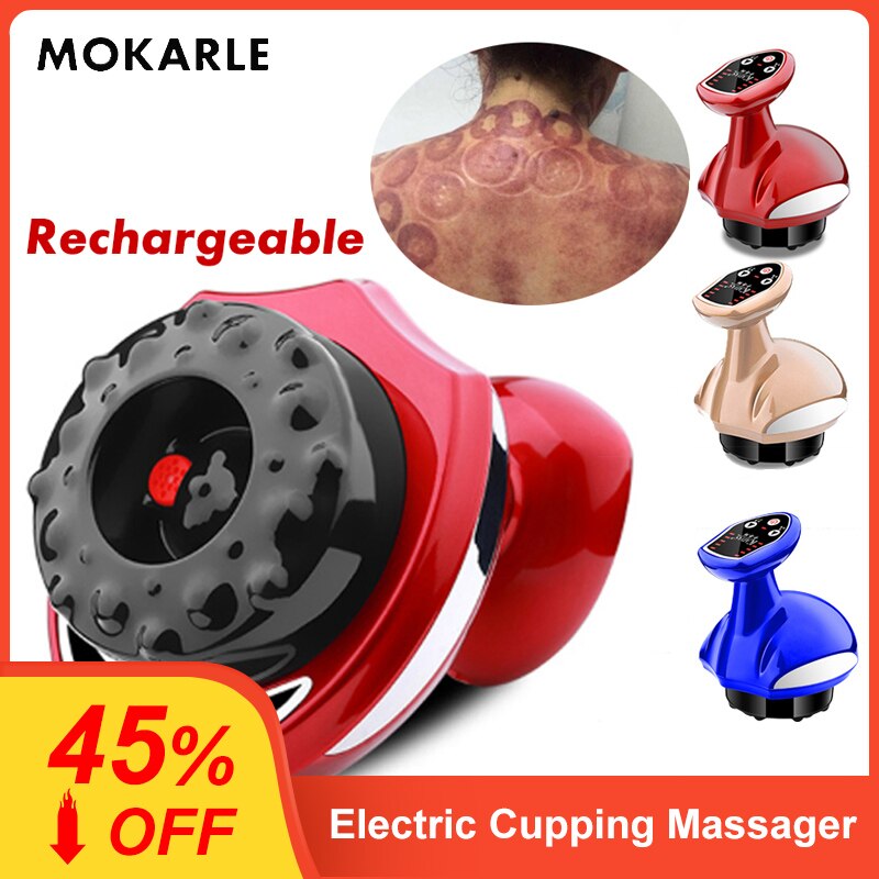 Elektrische Massage Cupping Guasha Zuig Schrapen Massager Body Apparaat Negatieve Druk Meridiaan Baggeren Afslanken Body Massager