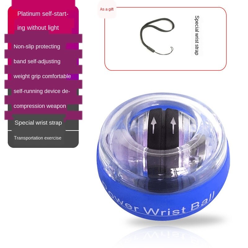 Rainbow Led Muscle Power Ball Wrist Ball Trainer Relax Gyroscope Powerball Gyro Arm Exerciser Strengthener Fitness Equipments: Light Yellow