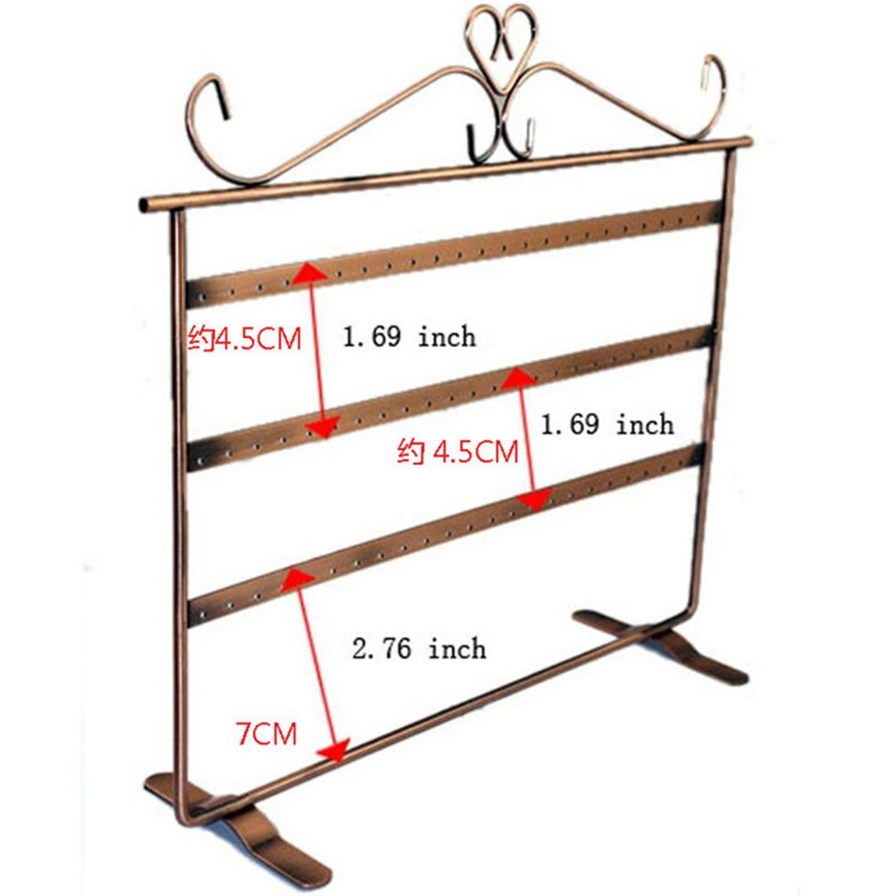 72 hull dingle øreringer ørepynt display holder stativ utstillingsvindu metall smykker arrangør rack flat ørering holder emballasje jente