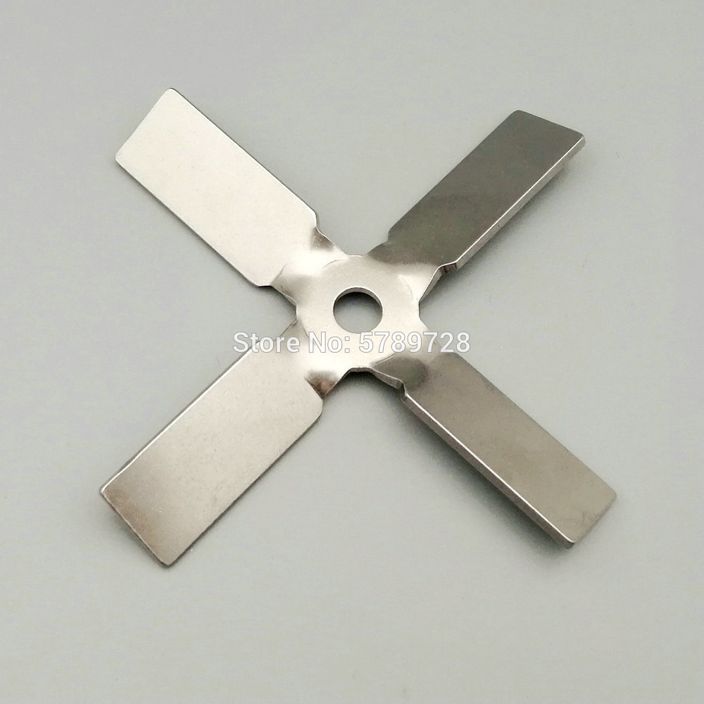 1 st 304 rostfri fyrbladig propeller, omrörningspress ner materialkorspaddeln, för laboratorieblandarutrustning
