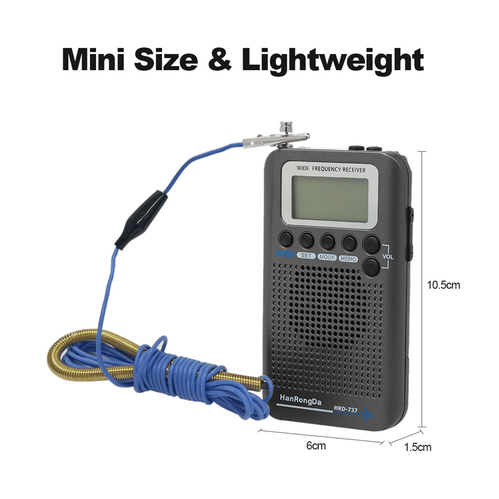 Portable Aviation Band Radio Off-road Hobby VHF Channel Reception Multi-function Full Band Radio FM AM SW Radio Receiver