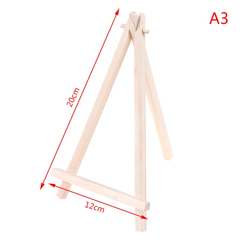 1 pieza de Mini caballete de pintura con trípode de artista de madera para pintura de fotos, soporte para exhibición de postales, Marco, decoración de escritorio, juguete de dibujo: A3