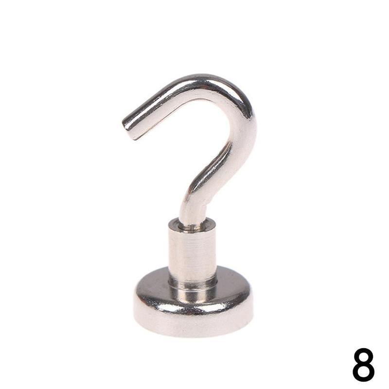 Steel Magnetic Hook Heavy Duty Magnetic Hooks Magnet Hanging Hook Powerful Neodymium Kitchen Hanging Holder: H