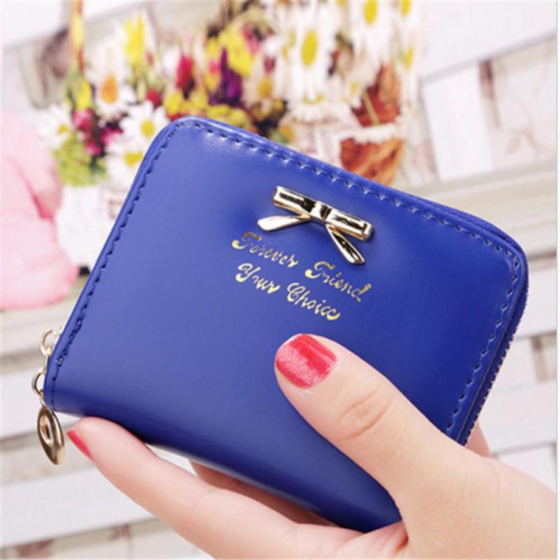 Dames leren mini portemonnee kaarthouder kleine rits portemonnee clutch handtas