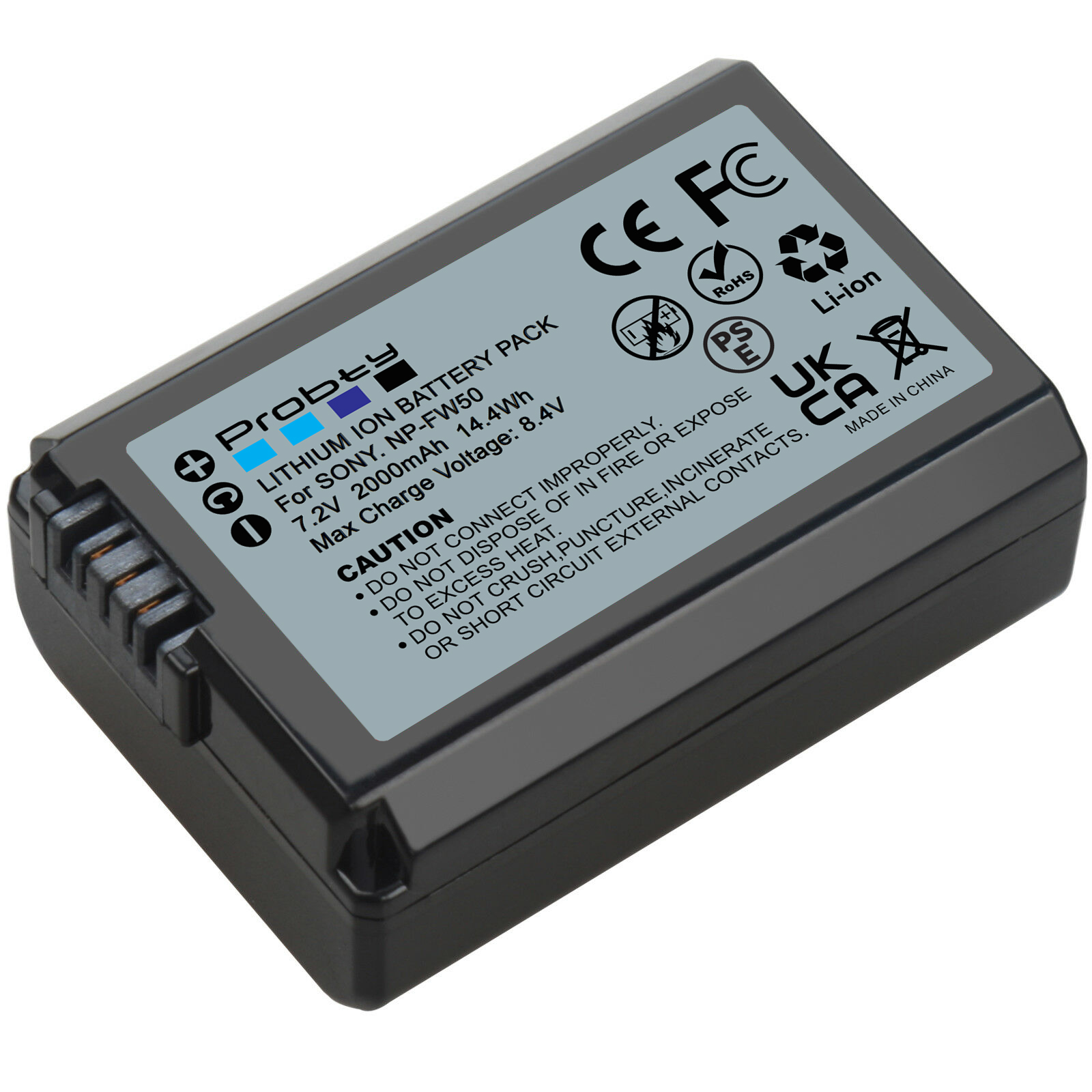 Bateria para Sony, NP-FW50, NP FW50, ZV-E10, A6000, A6400, A6300, A6500, A7, A7II, A7RII, A7SII, A7S, A7S2, A7R, 2000mAh