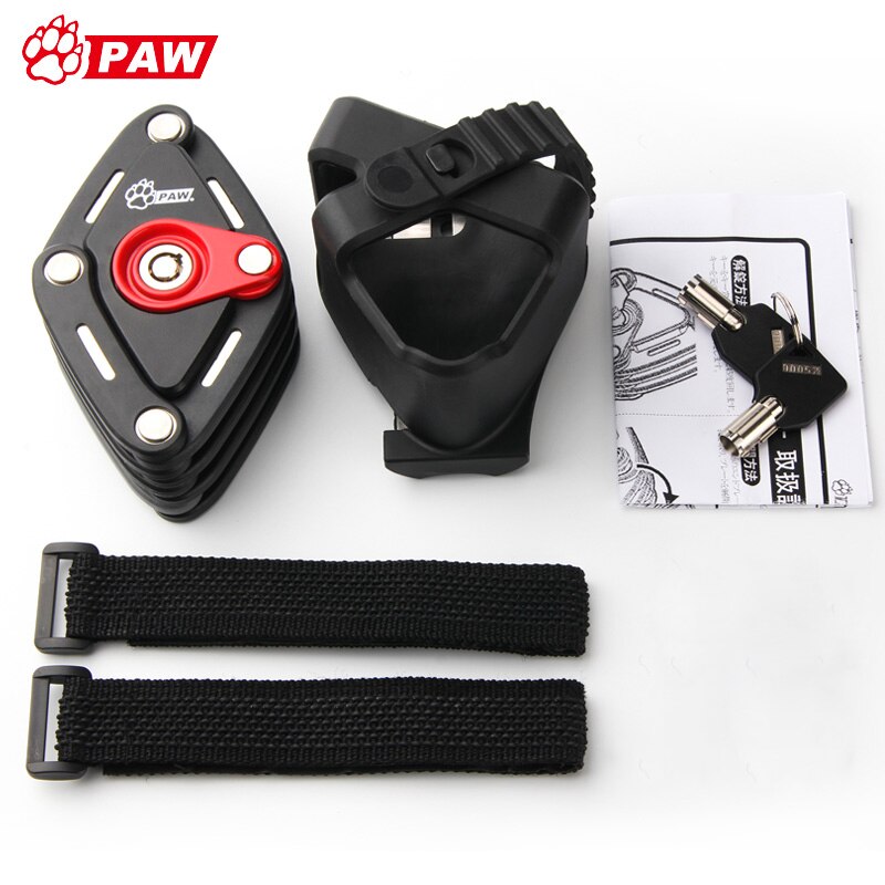 PAW bicycle lock anti-theft mountain bike lock folding lock strong security anti-theft bicycle lock heavy chain cable lock