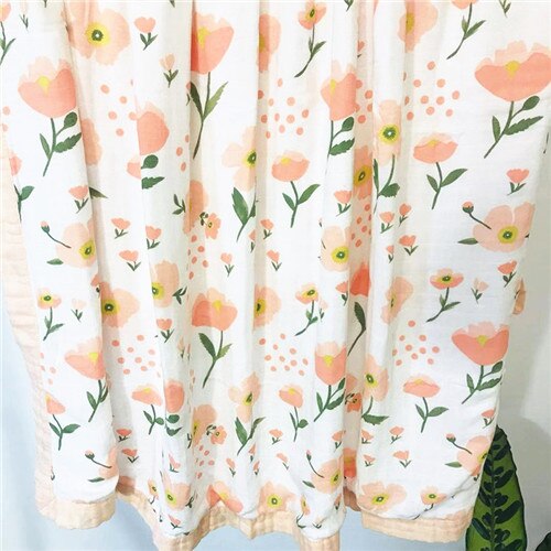4 lager bambu muslin träd baby muslin filt vattenmelon täcke swaddle bättre än anais baby/bambu filt spädbarnssjal: Rosa blomma