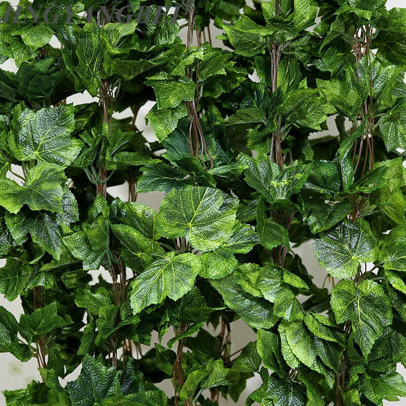 5 stk 260cm kunstige planter vinstokke silke drue blade krans faux simulation blomst rotting hjem bryllup dekoration