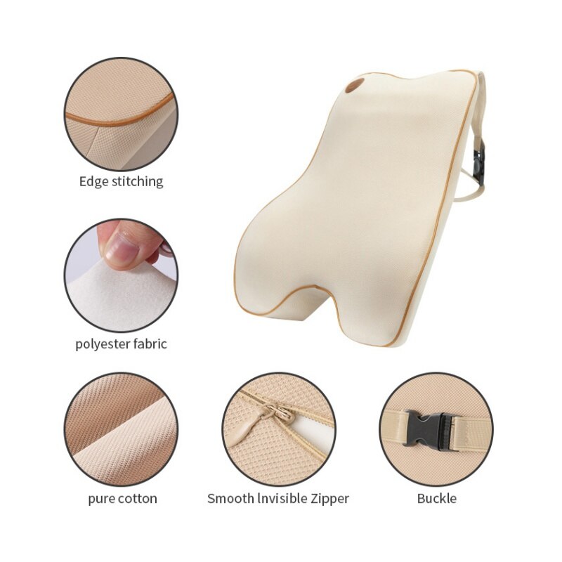 Vacuum compression Upgrade lumbar support cushion Spine Correct Memory Foam Cushion Massage Support Pad Car Pillows
