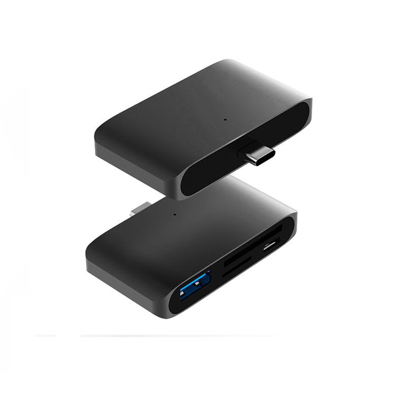 4 in 1 USB Type C Hub met USB3.0/SD/micro SD Multifunctionele OTG Kaartlezer voor alle mobiele Telefoon Mode