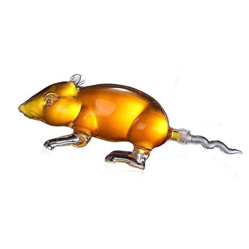Animal Mouse Shaped Style Home Car Whiskey Decanter For Liquor Scotch Bourbon 500ML/1000ML