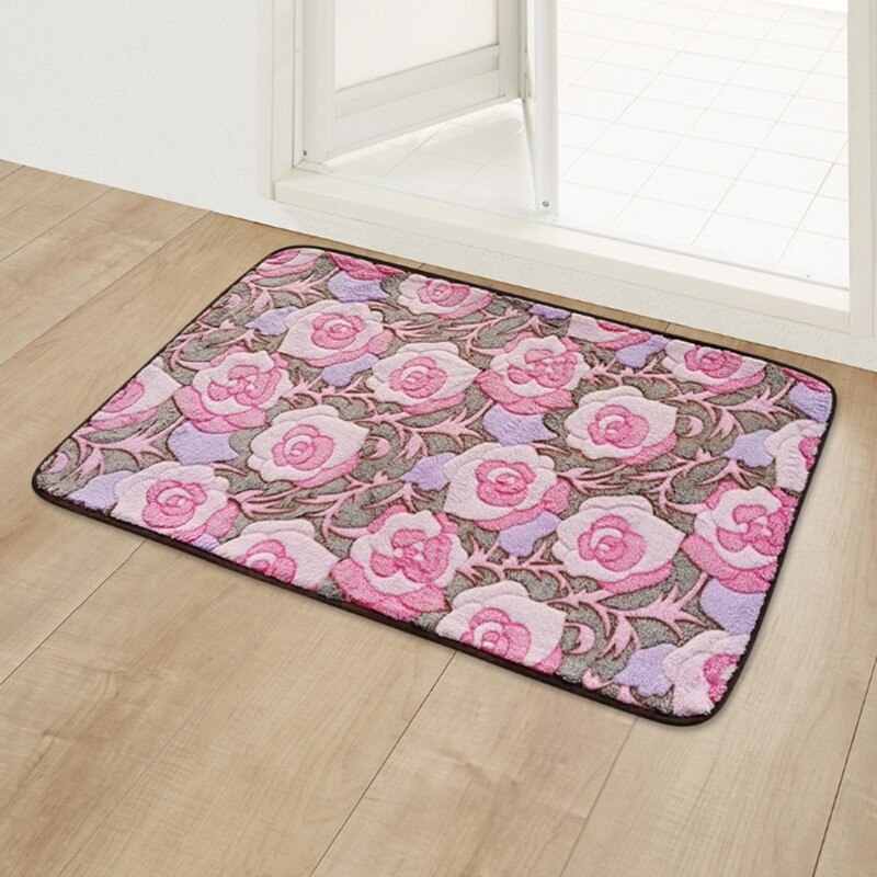 Tapis en feuille d'érable imprimé | Tapis résistant à la saleté, antidérapant sous vide, tapis absorbant pour salon, tapis de salle de bains: Abstract Rose / 400MMx600MM