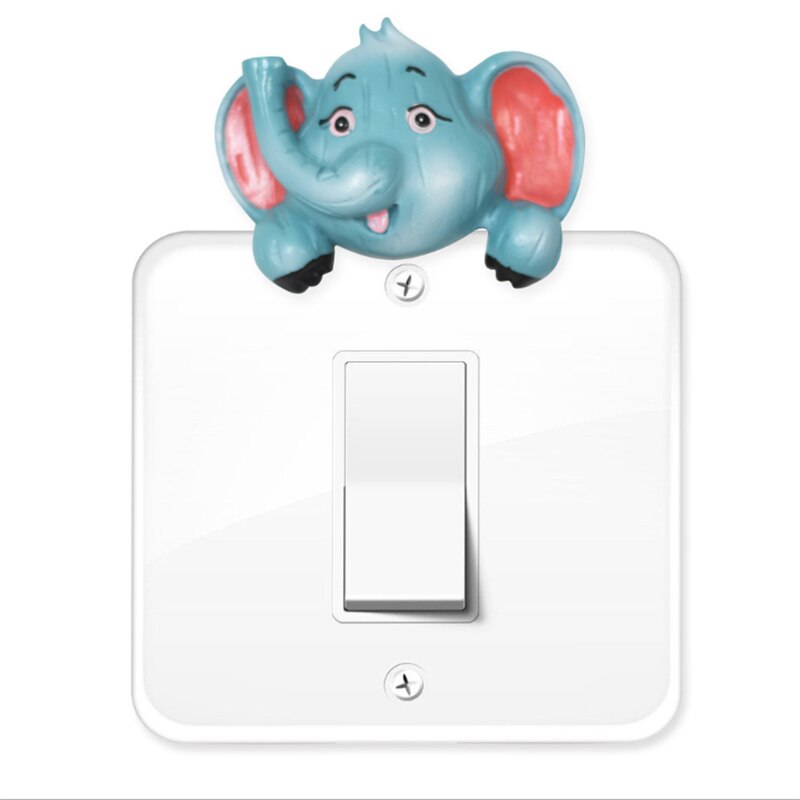 American Style Three-dimensional Animal Switch Stickers Cartoon Wall Stickers Bedroom Wall Socket Decorative Set