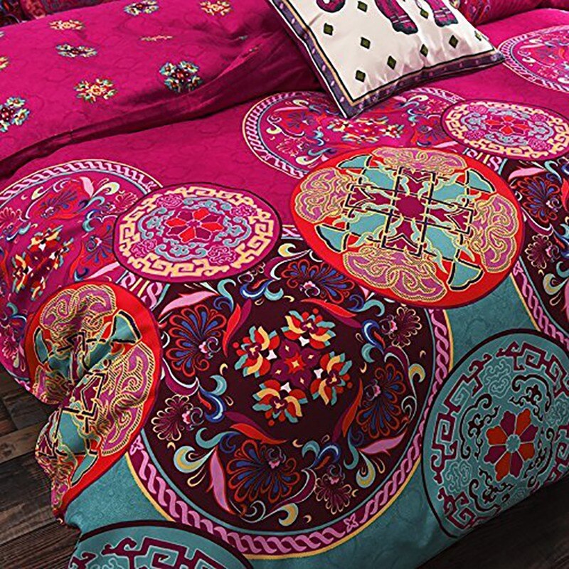 Bohemian beddengoed quilt quilt bohemian exotisch patroon quilt bed vierdelige kussensloop